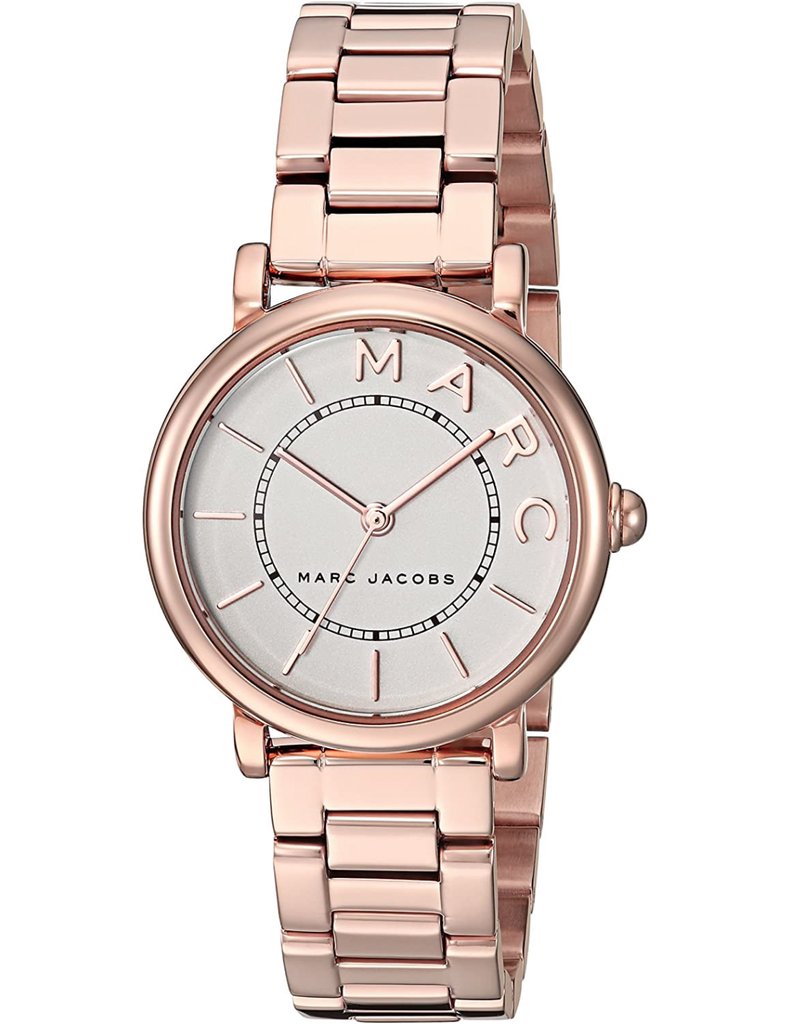 Marc Jacobs Roxy White Dial Rose Gold Steel Strap Watch for Women - MJ3527