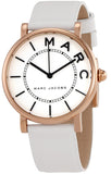 Marc Jacobs Roxy White Dial White Leather Strap Watch for Women - MJ1562