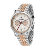Maserati Legend Chronograph Ivory White Dial Two Tone Steel Strap Watch For Men - R8873638002