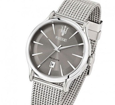 Maserati Epoca Grey Dial Grey Mesh Bracelet Watch For Men - R8853118002