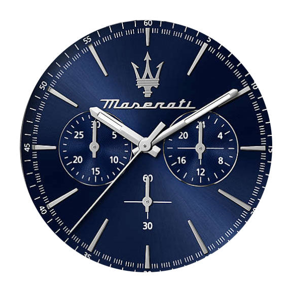 Maserati Epoca Chronograph Blue Dial Silver Steel Strap Watch For Men - R8873618024