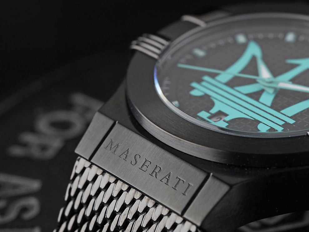 Maserati Potenza Aqua Edition Black Dial Black Mesh Strap Watch For Men - R8853144002