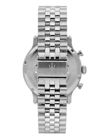 Maserati Epoca Chronograph Black Dial Silver Steel Strap Watch For Men - R8873618017