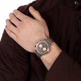 Maserati Legend Chronograph Brown Dial Two Tone Steel Strap Watch For Men - R8873638003