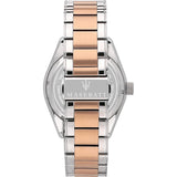 Maserati Traguardo Automatic White Dial Two Tone Steel Strap Watch For Men - R8823112001