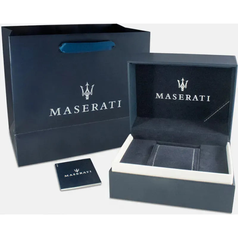 Maserati Traguardo Chronograph Blue Dial Black Silicone Strap Watch For Men - R8871612044