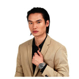 Maserati Traguardo Chronograph Black Dial Silver Steel Strap Watch For Men - R8873612059