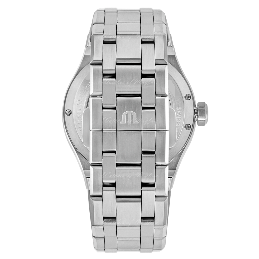 Maurice Lacroix Aikon Limited Edition Automatic Date Orange Dial Silver Steel Strap Watch For Men - AI6008-SS00F-530-1