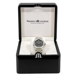 Maurice Lacroix Aikon Automatic Black Dial Silver Steel Strap Watch For Men - AI6008-SS002-330-1