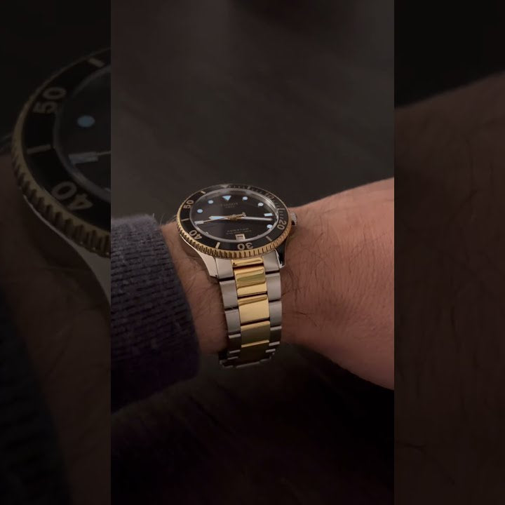 Tissot Seastar 1000 Black Dial Two Tone Steel Strap Watch For Men - T120.410.22.051.00