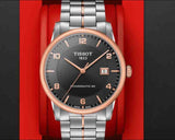 Tissot T Classic Luxury Powermatic 80 Black Dial Silver Steel Strap Watch For Men - T086.407.22.067.00