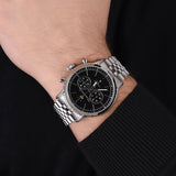 Maserati Epoca Chronograph Black Dial Silver Steel Strap Watch For Men - R8873618017