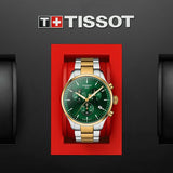 Tissot T Sport Chrono XL Classic Green Dial Two Tone Steel Strap Watch for Men - T116.617.22.091.00