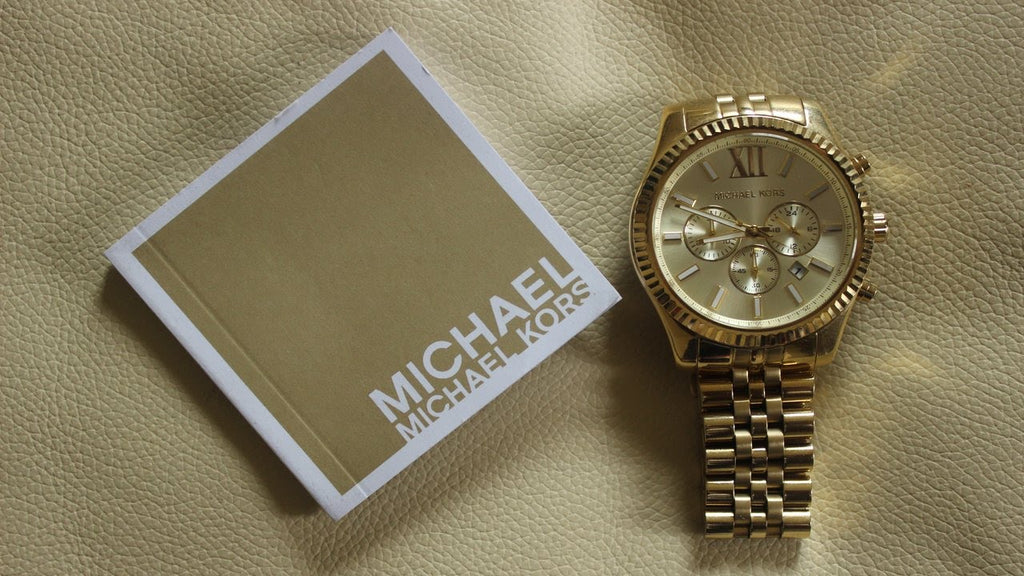 Michael Kors Lexington Gold Dial Gold Steel Strap Watch for Men - MK8281