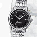 Tissot Carson Automatic Black Dial Silver Steel Strap Watch For Women - T085.207.11.051.00