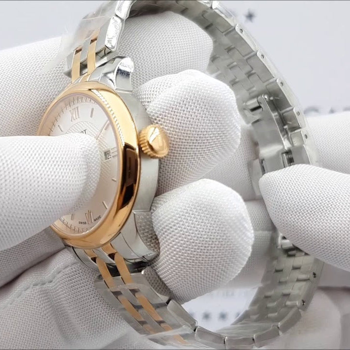 Tissot T Classic Le Locle Automatic Silver Dial Two Tone Steel Strap Watch For Women - T006.207.22.038.00