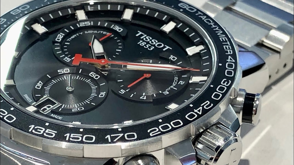 Tissot Supersport Chrono Black Dial Silver Steel Strap Watch For Men - T125.617.11.051.00