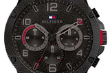 Tommy Hilfiger Blaze Chronograph Black Dial Black Steel Strap Watch For Men - 1792030