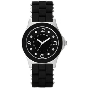 Marc Jacobs Pelly Black Dial Black Silicone Strap Watch for Women - MBM2541