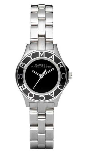 Marc Jacobs Blade Black Dial Silver Steel Strap Watch for Women - MBM3059
