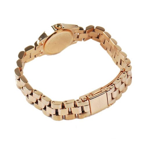 Marc Jacobs Henry Dinky Pink Dial Rose Gold Steel Strap Watch for Women - MBM3203