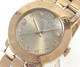 Marc Jacobs Amy Glitz Brown Dial Rose Gold Steel Strap Watch for Women - MBM3221