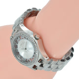 Marc Jacobs Henry Transparent Silver Dial Silver Steel Strap Watch for Women - MBM3337
