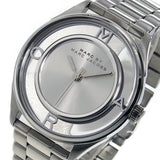 Marc Jacobs Tether Transparent Silver Dial Silver Steel Strap Watch for Women - MBM3412