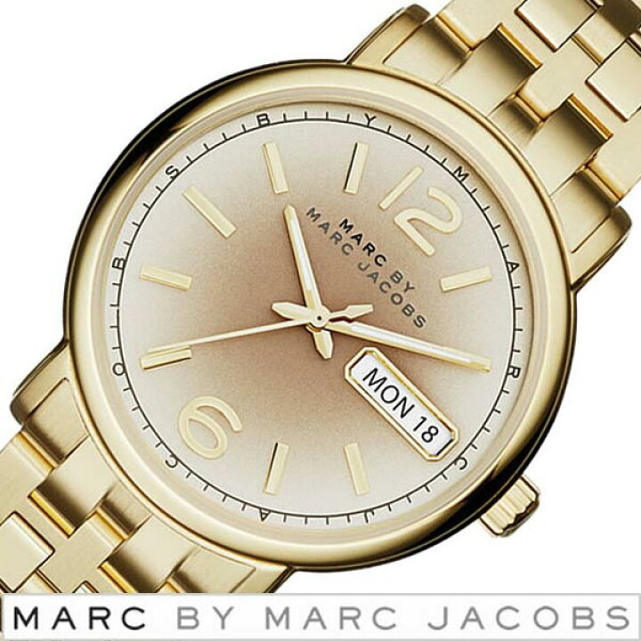 Marc Jacobs Fergus Gunmetal Grey Dial Gold Steel Strap Watch for Women - MBM3429