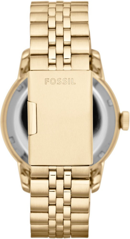 Fossil Townsman Chronograph Skeleton Gold Dial Gold Steel Strap Watch for Men -  ME1137