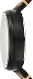 Fossil Commuter Automatic Black Dial Brown Leather Strap Watch for Men - ME3158