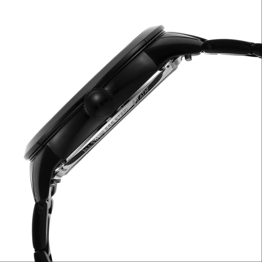 Fossil Townsman Automatic Skeleton Black Dial Black Steel Strap Watch for Men - ME3197