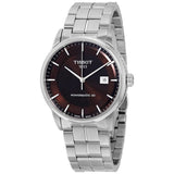 Tissot Luxury Powermatic 80 Brown Dial Silver Steel Strap Watch For Men - T086.407.11.291.00