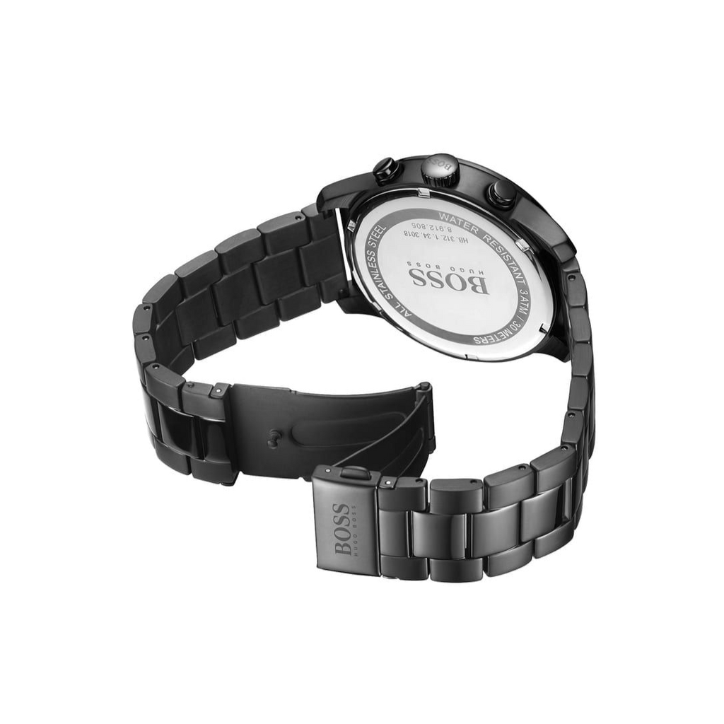 Hugo Boss Professional Black Dial Black Steel Strap Watch for Men - 1513528