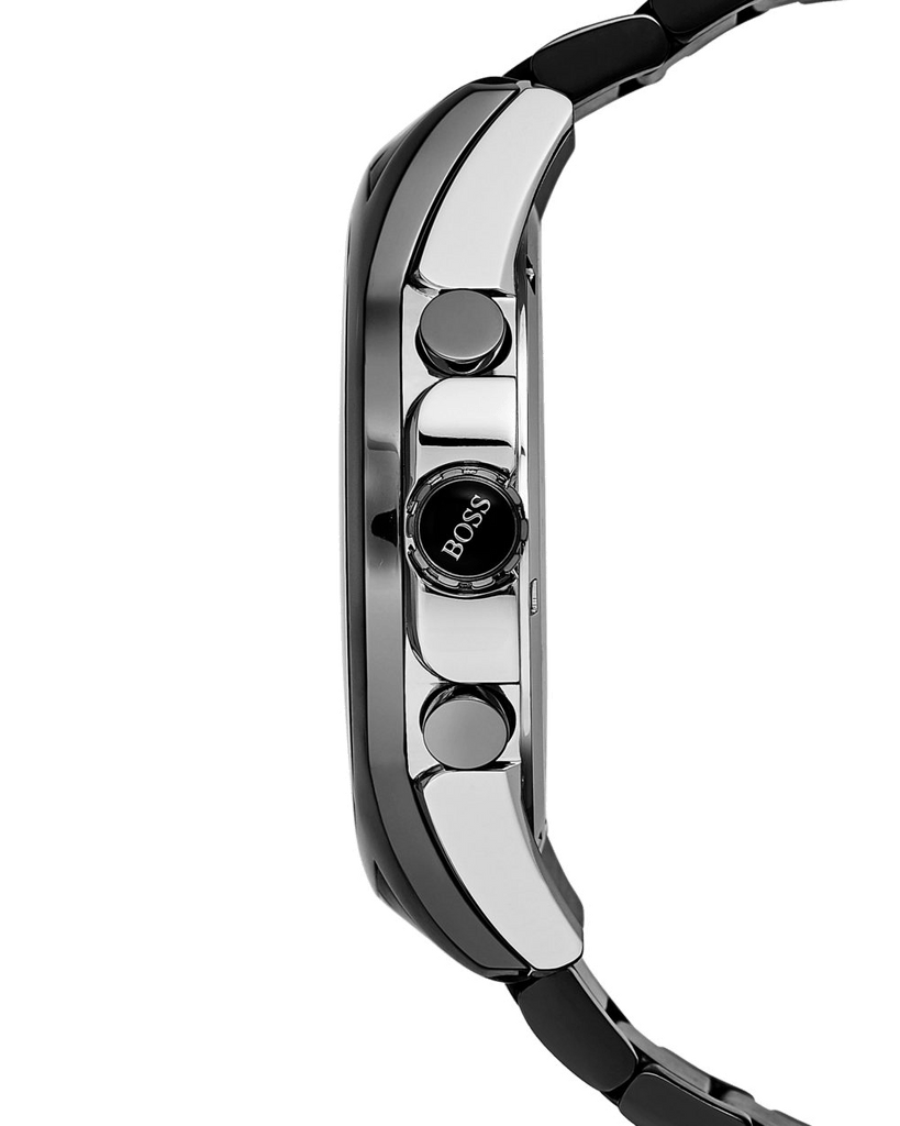 Hugo Boss Onyx Black Dial Black Steel Strap Watch for Men - 1513365