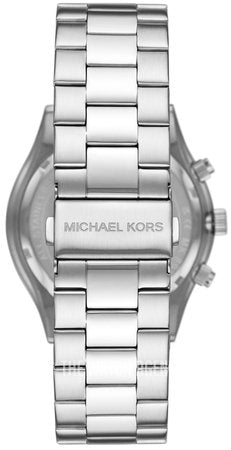 Michael Kors Slim Runway Chronograph Blue Dial Silver Steel Strap Watch For Men - MK8917
