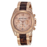 Michael Kors Blair Rose Gold Dial Two Tone Steel Strap Watch For Women - MK5859