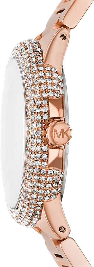 Michael Kors Camille Analog Pink Dial Rose Gold Steel Strap Watch for Women - MK7340
