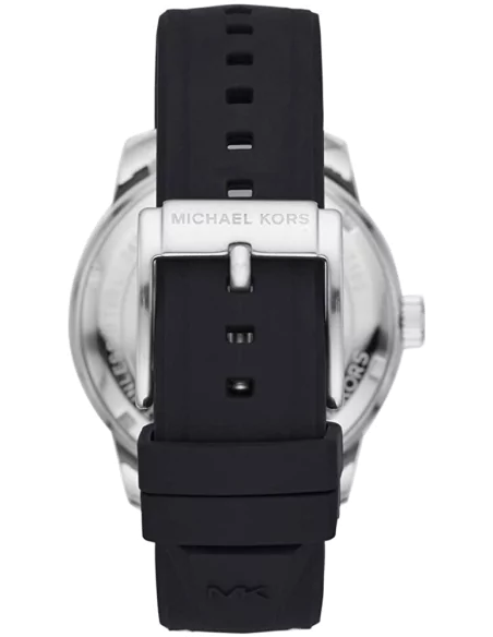 Michael Kors Cunningham Multifunction Blue Dial Black Rubber Strap Watch For Men - MK7160