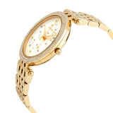 Michael Kors Darci White Dial Gold Steel Strap Watch for Women - MK3727