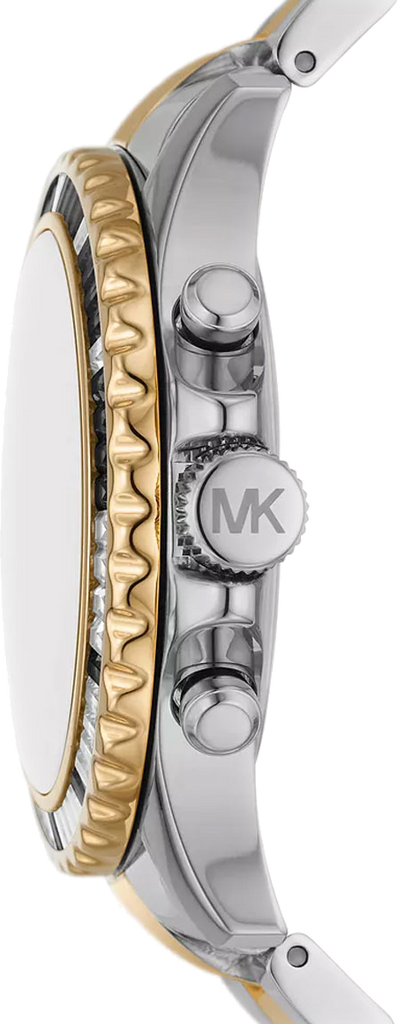 Michael Kors Everest Chronograph Black Dial Two Tone Steel Strap Watch For Women - MK7209
