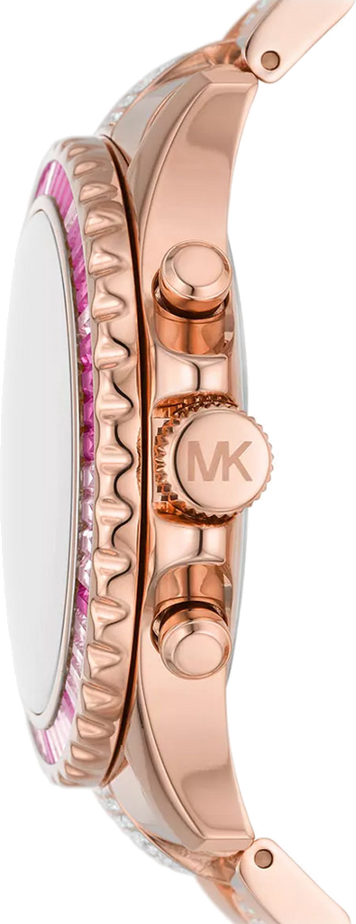 Michael Kors Everest Chronograph Rose Gold Dial Rose Gold Steel Strap Watch For Women - MK7211