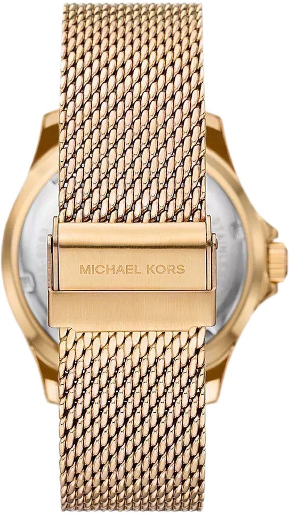 Michael Kors Everest Chronograph Gold Dial Gold Mesh Strap Watch For Men - MK9083