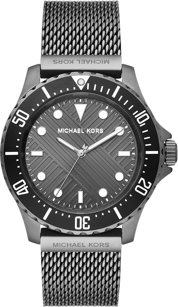Michael Kors Everest Quartz Grey Dial Grey Mesh Bracelet Watch For Men - MK9093