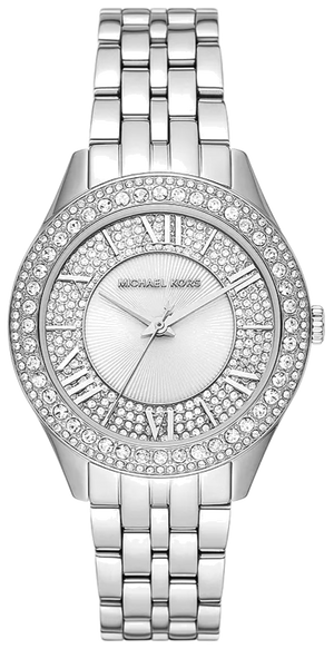 Michael Kors Harlowe Three-Hand Quartz Silver Dial Silver Steel Strap Watch For Women - MK4708