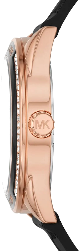 Michael Kors Jessa Quartz Black Dial Black Silicone Strap Watch For Women - MK7266