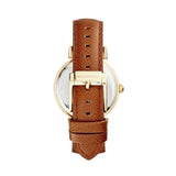 Michael Kors Catlin Champagne Dial Brown Leather Strap Watch for Women - MK2375
