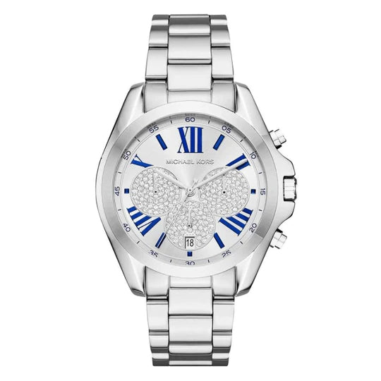 Michael Kors Bradshaw Quartz Silver Dial Silver Steel Strap Watch For Women - MK6320