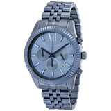 Michael Kors Lexington Chronograph Blue Dial Blue Steel Strap Watch for Men - MK8480