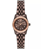 Michael Kors Lexington Three-Hand Brown Dial Brown Steel Strap Watch for Women - MK4844